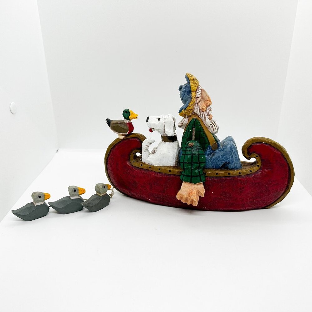 David Frykman Fisherman Boat Dog Ducks Hunt Hunter Cottagecore Hunting *FLAW